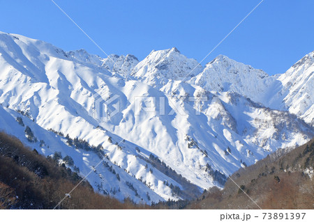 白馬の冬　北アルプス後立山連峰　不帰ノ嶮 73891397