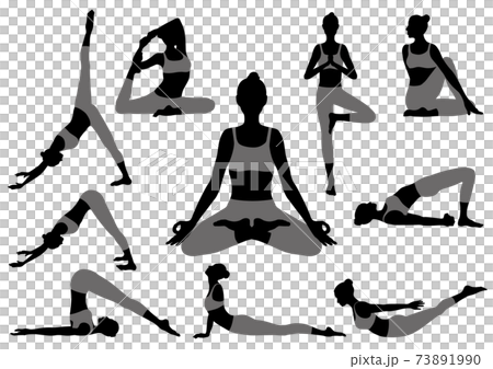 Yoga poses illustrations hi-res stock photography and images - Alamy