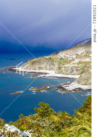 道の駅　夕陽が丘そとめ　雪景色　【長崎県長崎市外海】 73892021