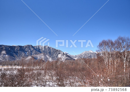 奥日光戦場ヶ原の雪景色 73892568