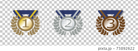 ランキング用アイコン メダル イラスト のイラスト素材