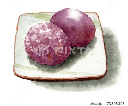 アナログ水彩おはぎ／ぼたもち 73893803