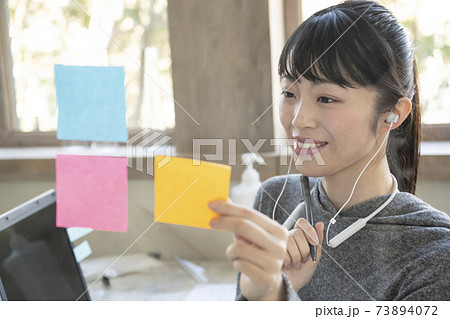 リモートワークの女性 リモートワークの女性 73894072