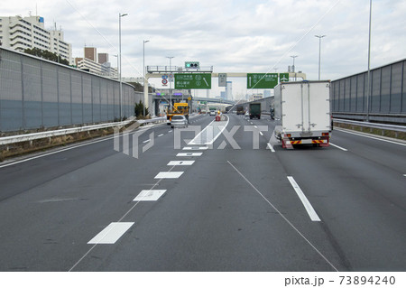 首都高速道路　湾岸線　大井ジャンクション　東行き 73894240
