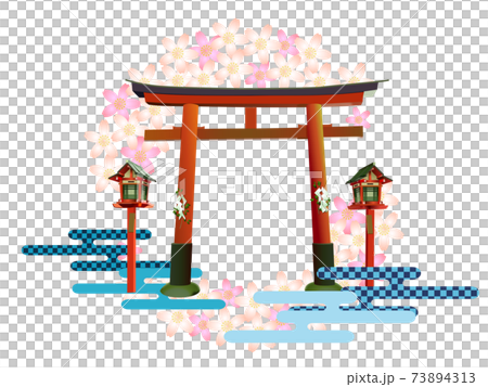 鳥居材料Marusakura與雲2 73894313