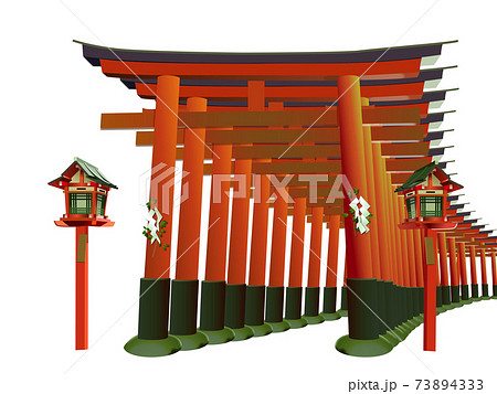 千本鳥居素材2のイラスト素材