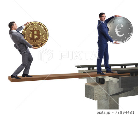 Interdependency concept with two currencies 73894431
