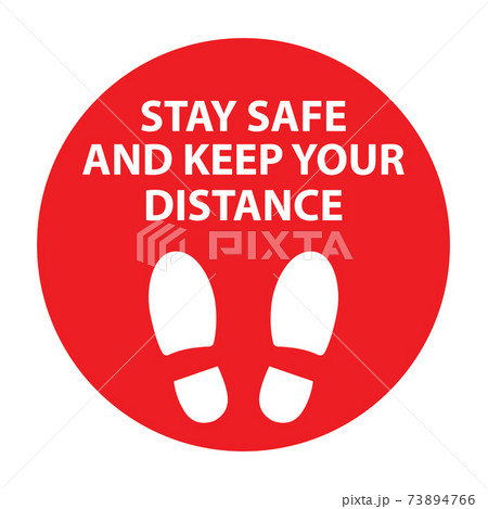 Social distancing, Please Stand Here, Keep Your Distance Floor Sticker for stores and supermarkets to help reduce the spread of covid-19 coronavirus. 73894766