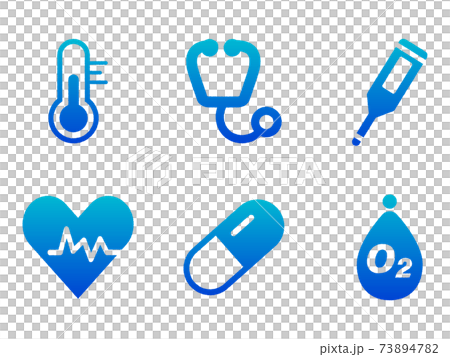 手描き風 医療用ベクターアイコンセット 気温、心音、体温、心拍、カプセル、血中酸素濃度 手描き風 医療用ベクターアイコンセット 気温、心音、体温、心拍、カプセル、血中酸素濃度 73894782