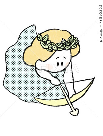 射手座のカラーイラストのイラスト素材