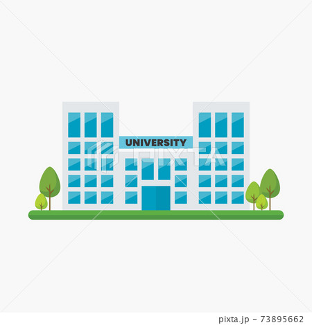 School Building In Flat Style のイラスト素材 School Building In Flat Style のイラスト素材