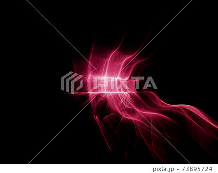 Liquid wavy red greed over black background Liquid wavy red greed over black background 73895724