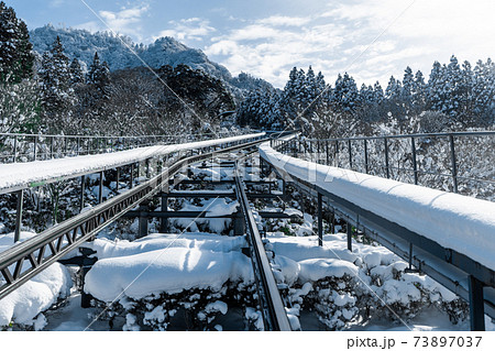 積雪の英彦山スロープカー_福岡県田川郡添田町大字英彦山 73897037