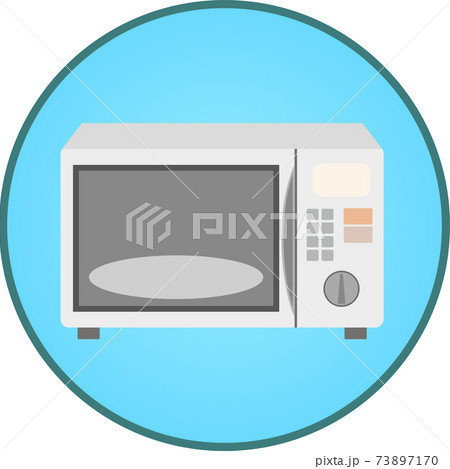 シンプルな電子レンジのアイコンのイラスト素材