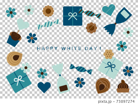 Illustration of sweets and White Day presents 73897274