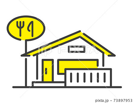 ベクターイラスト素材:レストラン、ファミレス、飲食店 ベクターイラスト素材:レストラン、ファミレス、飲食店 73897953