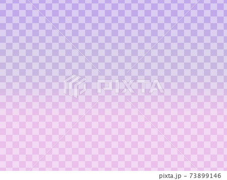 市松模様の入った薄紫からピンクのグラデーション背景のイラスト素材