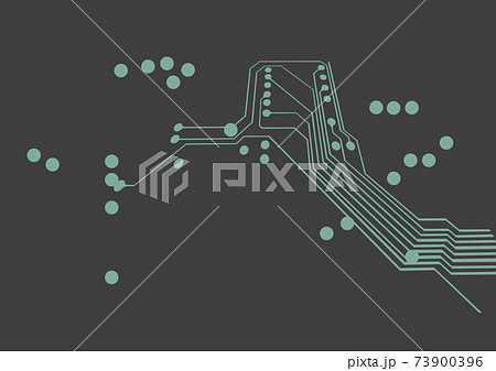 電子回路基板の配線のイメージイラストのイラスト素材