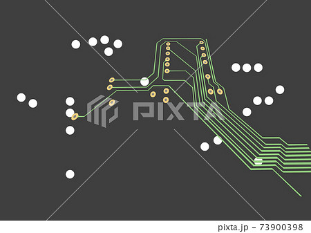 電子回路基板の配線のイメージイラストのイラスト素材