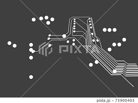 電子回路基板の配線のイメージイラストのイラスト素材
