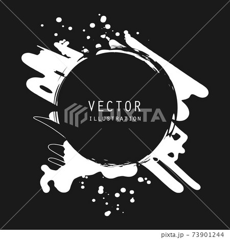 vector splats splashes and blobs of white ink paint in different shapes drips 73901244