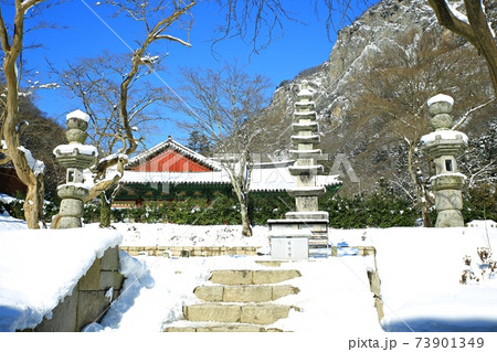 冬 雪景色 積雪 73901349