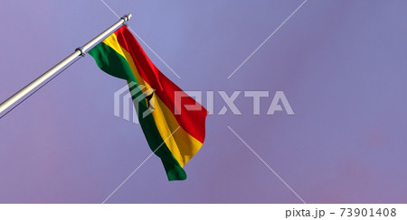 3d rendering of the national flag of the Ghana 73901408