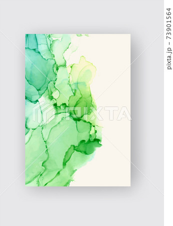 Alcohol ink vector texture banner. Fluid ink abstract background. 73901564