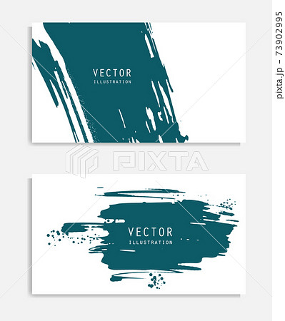 Abstract ink brush banners set with grunge effect 73902995