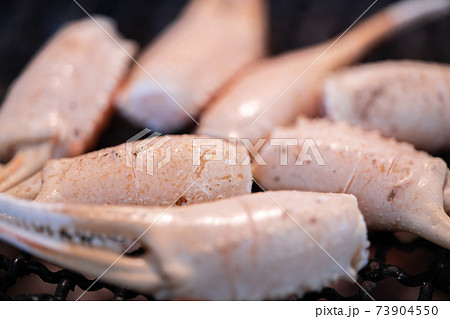 ズワイガニ爪 七輪で炭火焼き ズワイガニ爪 七輪で炭火焼き 73904550