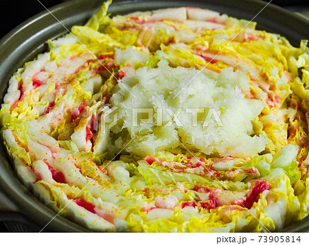 豚バラと白菜のミルフィーユ鍋 豚バラと白菜のミルフィーユ鍋 73905814