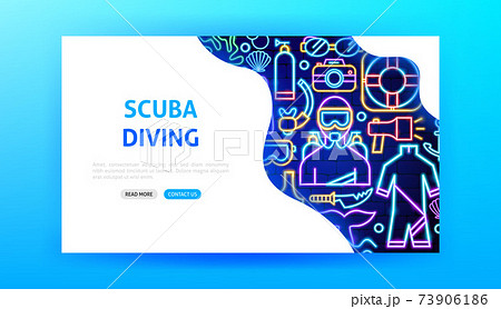 Scuba Diving Neon Landing Page Scuba Diving Neon Landing Page 73906186