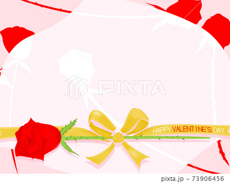 バレンタインデーの薔薇背景イラスト素材 73906456
