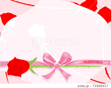 バレンタインデーの薔薇背景イラスト素材 73906457