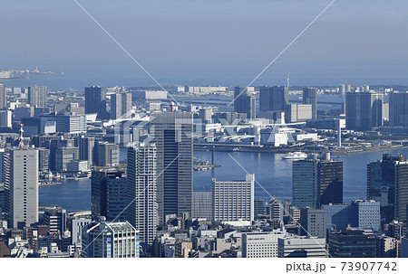 日本の東京都市景観 晴海フラッグなどを望む 日本の東京都市景観 晴海フラッグなどを望む 73907742