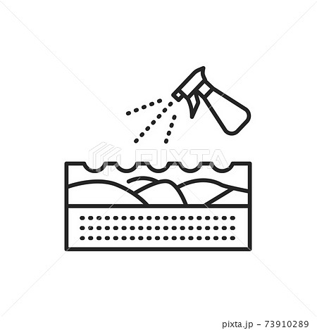 Splashing soil color line icon. Pictogram for web page, mobile app, promo. 73910289