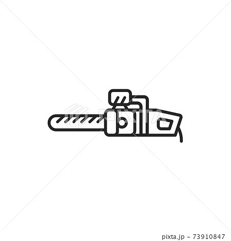Chainsaw Color Line Icon Pictogram For Web のイラスト素材