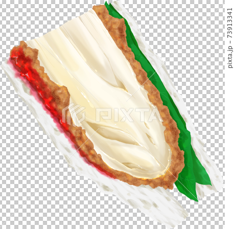 梅しそチキンサンドのイラスト素材 73913341 Pixta