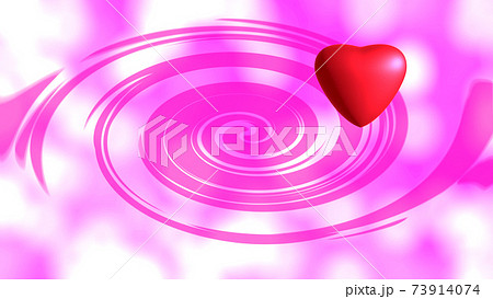 Red heart on pink blur background illustration. 73914074