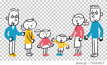 三代家人面帶微笑 三代家人面帶微笑 73914917