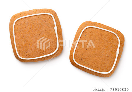 Gingerbread Cookies In Shape Of Square 73916339