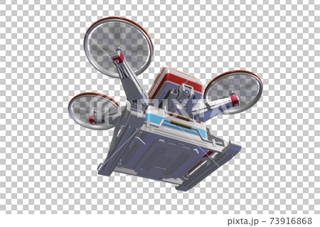 ドローン配送(医療ドローン:編隊飛行:透過素材) ドローン配送(医療ドローン:編隊飛行:透過素材) 73916868