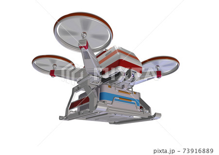 ドローン配送 医療ドローン 編隊飛行 透過素材 のイラスト素材