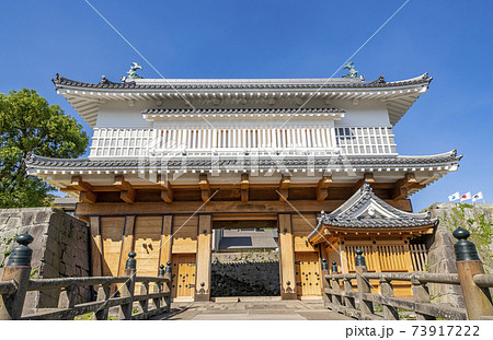 鹿児島県鹿児島市 日本100名城 鶴丸城(鹿児島城)御楼門 鹿児島県鹿児島市 日本100名城 鶴丸城(鹿児島城)御楼門 73917222