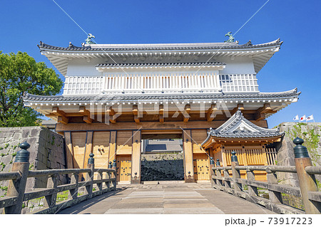 鹿児島県鹿児島市 日本100名城 鶴丸城(鹿児島城)御楼門 鹿児島県鹿児島市 日本100名城 鶴丸城(鹿児島城)御楼門 73917223