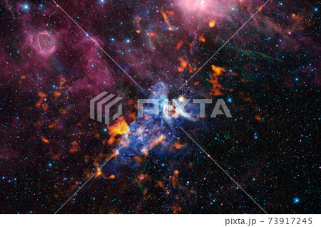 Beautiful colors of outer space. Elements of this image furnished by NASA 73917245