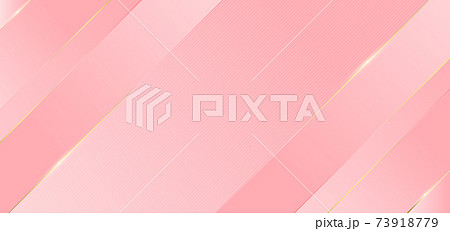 Abstract pink design geometric diagonal background decor golden lines with copy space for text. 73918779