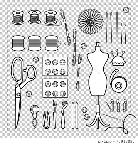 ソーイングセット　モノクロ 73918883