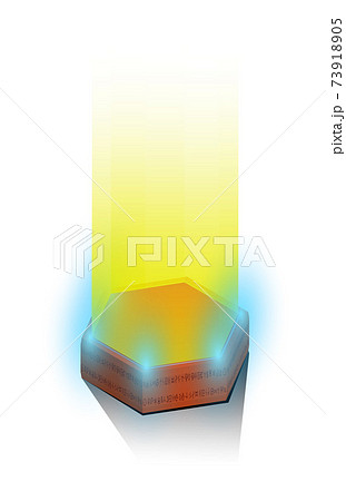 device for teleporting, moving in space and time, secret knowledge. Isolated vector on white background 73918905