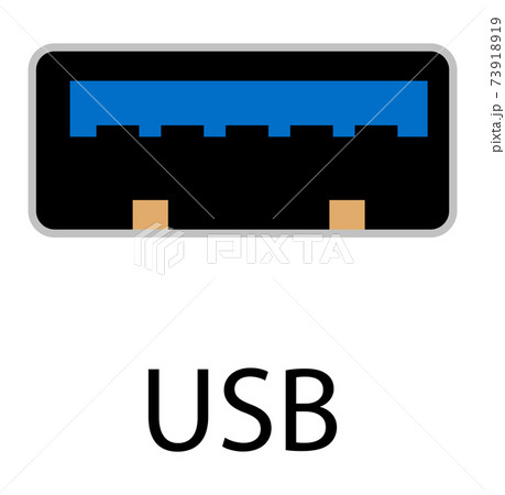 USB connector for a mouse, keyboard, peripherals on a transparent background 73918919